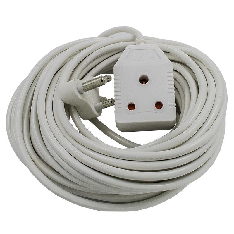 UNITED ELECTRICAL 15 Metre Extension Cord White 10 amp