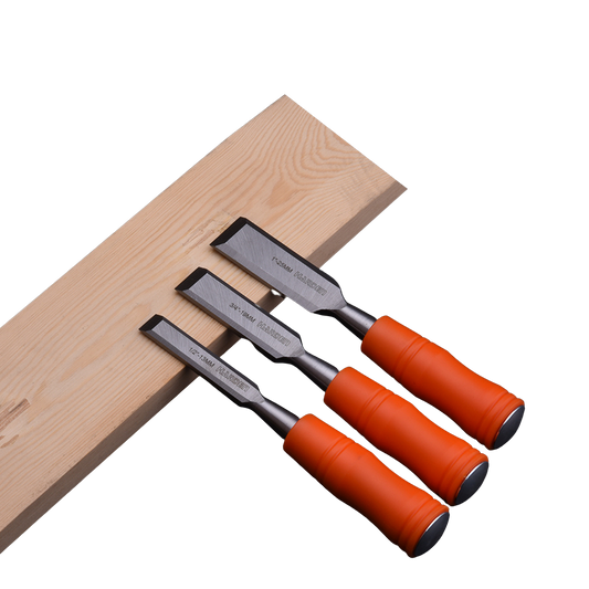HARDEN 3 Piece Chisel Set Orange Circular Handle Wood - Premium Hardware from HARDEN - Just R 246.97! Shop now at Securadeal
