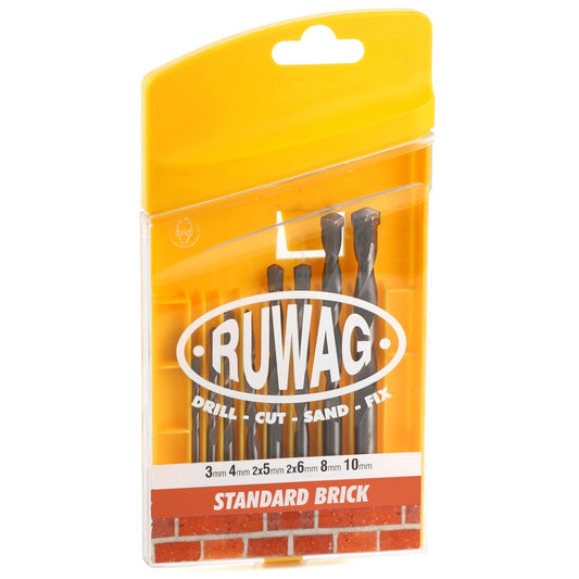 RUWAG 8 Piece Standard Brick Drill Bit Set: 3mm - 10mm