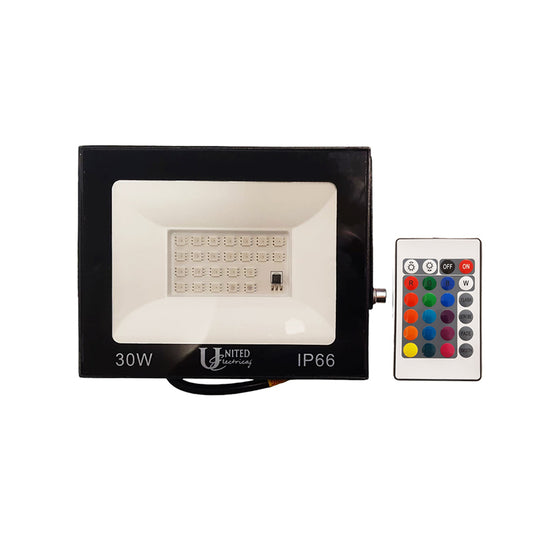 UNITED ELECTRICAL Floodlight Led 30W Colour Changing with Remote IP66 - Premium flood light from United Electrical - Just R 275! Shop now at Securadeal