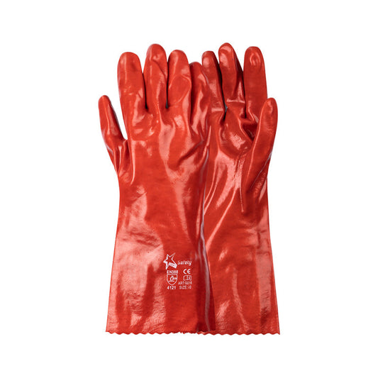 PIONEER SAFETY Pvc Coated Red Gloves Elbow Length G015 - Premium Gloves from Pioneer Safety - Just R 29! Shop now at Securadeal