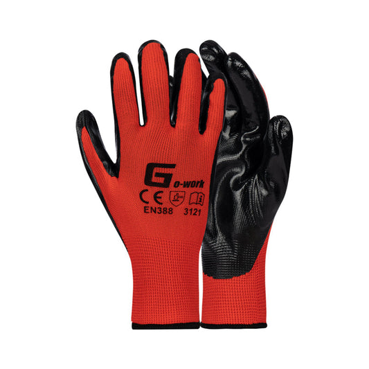 PIONEER SAFETY Nitrile Coated Palm Flexo Grip Gloves Red G021 - Premium Gloves from Pioneer Safety - Just R 15! Shop now at Securadeal