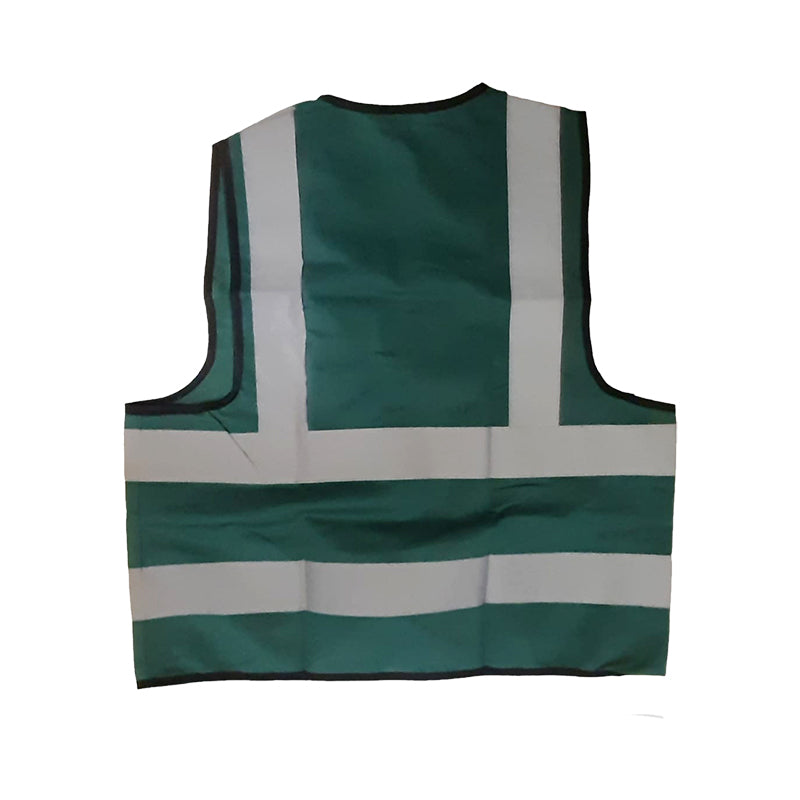 PIONEER SAFETY Vests Reflective Zip Id Pocket Dark Green Securadeal