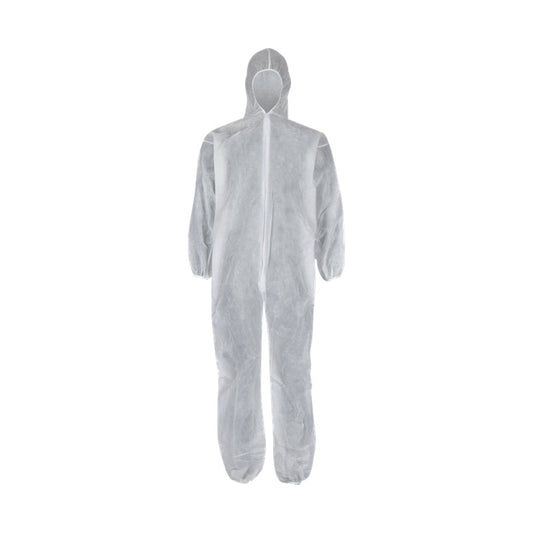 PIONEER SAFETY Overall Disposable Zip & Hood Non Woven White - Premium clothing from Pioneer Safety - Just R 35.78! Shop now at Securadeal