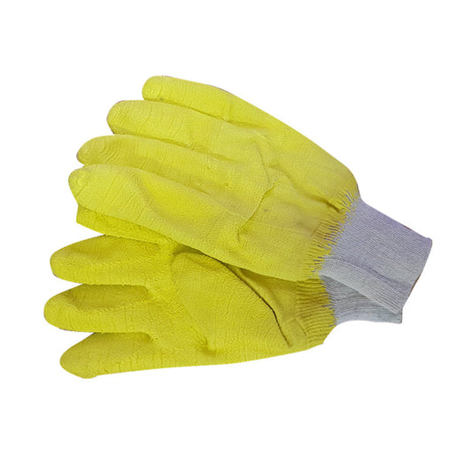 PIONEER SAFETY Yellow Comarex Crinkle Knit Wrist Glove Fully Dip Large G032 - Premium Gloves from Pioneer Safety - Just R 33! Shop now at Securadeal