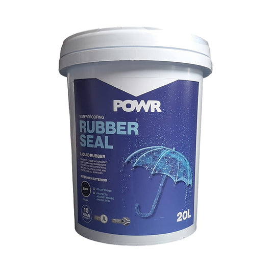 POWR Rubber Seal Waterproof Coating Black 20 Litre - Premium Hardware Glue & Adhesives from POWR - Just R 1267.64! Shop now at Securadeal