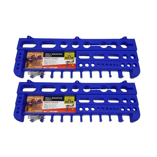BIG JIM Wall Mounted Tool Shelf Blue DH435 ( 2 Pack ) - Premium Hardware from Big Jim - Just R 139! Shop now at Securadeal