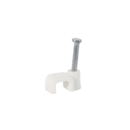 RUWAG Cable Clip Flat White 8mm ( Pack of 100 ) - Premium Hardware from Ruwag - Just R 50.66! Shop now at Securadeal