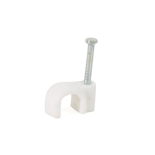 RUWAG Cable Clip Round White 8mm ( Pack of 100 ) - Premium Hardware from Ruwag - Just R 65! Shop now at Securadeal