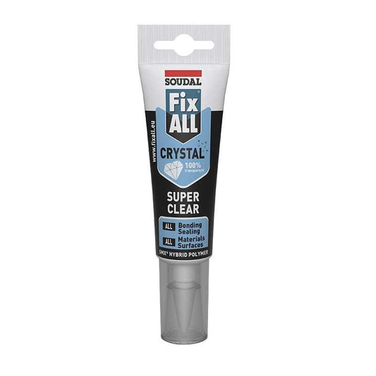 SOUDAL FIX ALL Crystal Flexible Adhesive Sealant Tube Super Clear 125ml - Premium Hardware from SOUDAL - Just R 133.96! Shop now at Securadeal