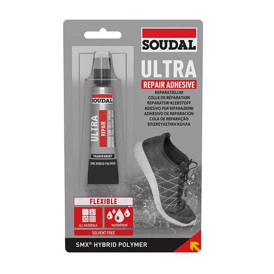 SOUDAL ULTRA REPAIR Flexible Adhesive High Strength Clear Waterproof 20ml - Premium Hardware from SOUDAL - Just R 62! Shop now at Securadeal