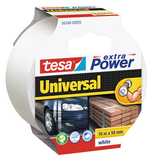 TESA Duct Tape Extra Power Universal 10m x 50mm White - Premium Hardware from TESA - Just R 94! Shop now at Securadeal