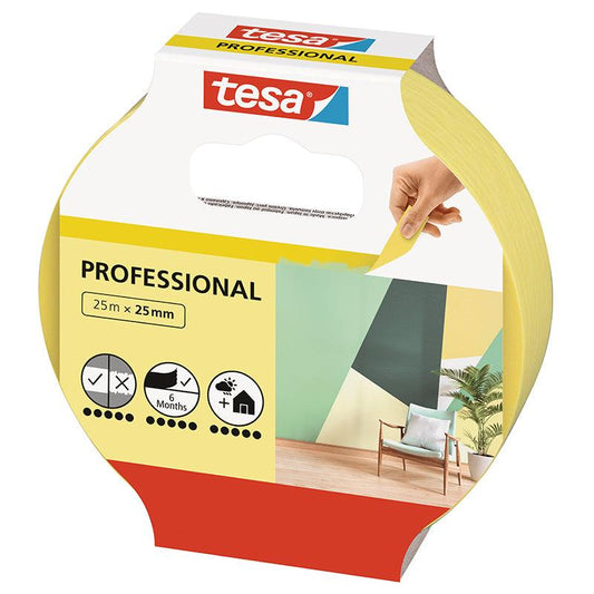 TESA Masking Tape Professional 25m x 25mm - Premium Hardware from TESA - Just R 95! Shop now at Securadeal