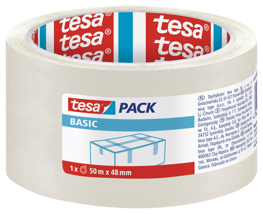 TESA Packaging Tape Basic 50m x 48mm Transparent - Premium Hardware from TESA - Just R 30! Shop now at Securadeal