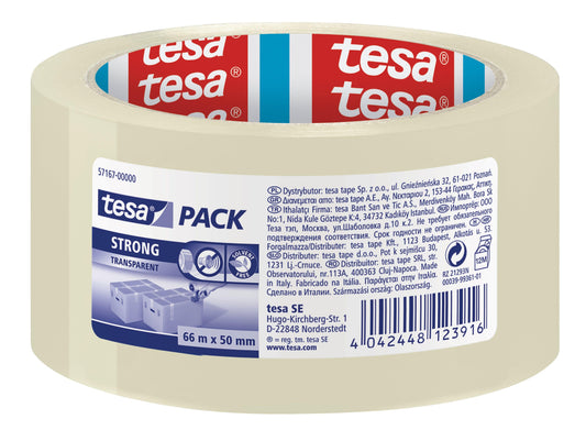 TESA Packaging Tape Strong PP 66m x 50mm Transparent - Premium Hardware from TESA - Just R 78! Shop now at Securadeal