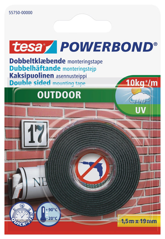 TESA Powerbond Outdoor Mounting Tape 1.5m x 19mm All Weather - Premium Hardware from TESA - Just R 120! Shop now at Securadeal