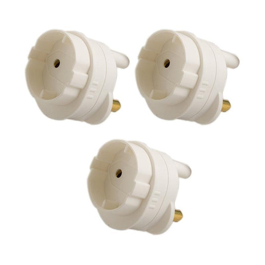 UNITED ELECTRICAL 1 Round Schuko Adaptor (R16) ( 3 Pack ) - Premium Adaptors from United Electrical - Just R 40! Shop now at Securadeal