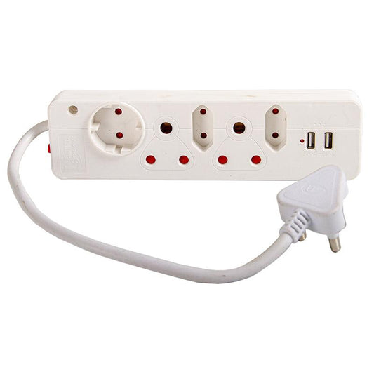 UNITED ELECTRICAL 5 Way Multiplug With 2 USB Ports - Premium Multiplug from United Electrical - Just R 164! Shop now at Securadeal