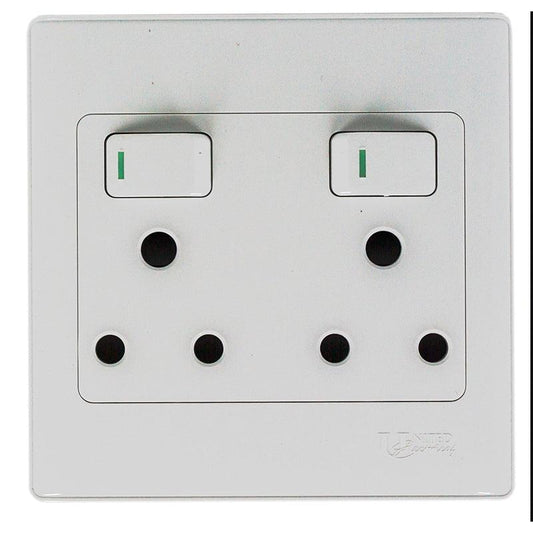 UNITED ELECTRICAL Double Switch Socket 4X4 - Premium Switch Socket from United Electrical - Just R 56! Shop now at Securadeal