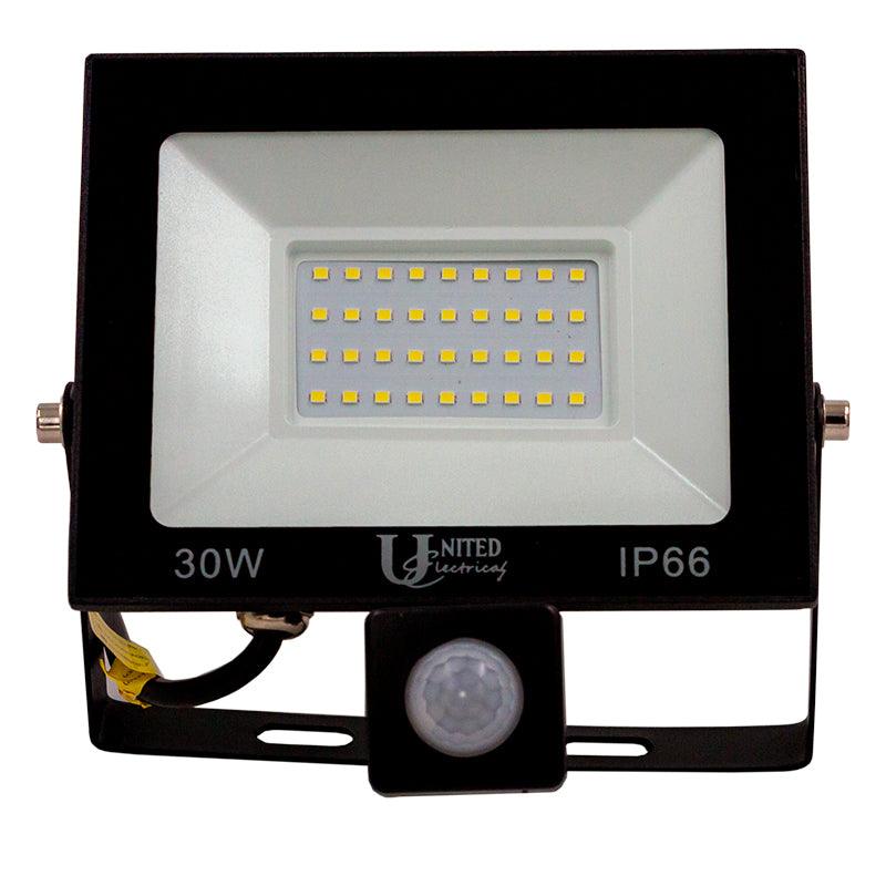 UNITED ELECTRICAL Floodlight with sensor 30W LED - Premium flood light from United Electrical - Just R 264! Shop now at Securadeal