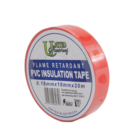 UNITED ELECTRICAL PVC Insulation Tape Red 0.18mm x 18mm x 20M - Premium Tape from United Electrical - Just R 15! Shop now at Securadeal