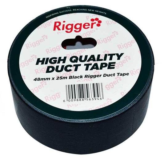 Duct Tape Black 48mm x 25 MT - Premium Tape from Rigger - Just R 43! Shop now at Securadeal