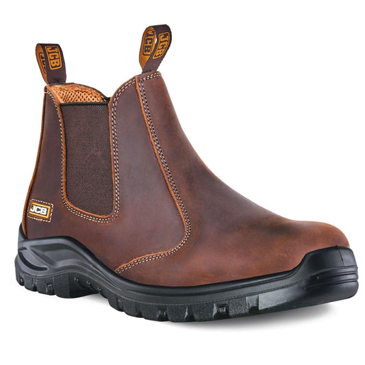 JCB Chelsea Brown Steel Toe Men's Boot Including Free High Quality Work Gloves - Premium Safety Boots from JCB Footwear - Just R 1162! Shop now at Securadeal
