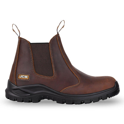 JCB Chelsea Brown Steel Toe Men's Boot Including Free High Quality Work Gloves - Premium Safety Boots from JCB Footwear - Just R 1162! Shop now at Securadeal