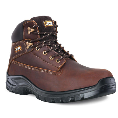 JCB Holton Hiker Brown Steel Toe Men's Boot Including Free High Quality Work Gloves - Premium Safety Boots from JCB Footwear - Just R 1205! Shop now at Securadeal