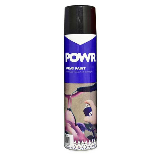 POWR Spray Paint STD 300ml Black Satin - Premium Spray Paint from POWR - Just R 41.70! Shop now at Securadeal