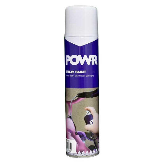 POWR Spray Paint STD 300ml Tin White Matt - Premium Spray Paint from POWR - Just R 41.70! Shop now at Securadeal