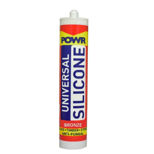 POWR Universal Silicone Sealant Bronze 260ml Cartridge - Premium Protective Coatings & Sealants from POWR - Just R 38! Shop now at Securadeal
