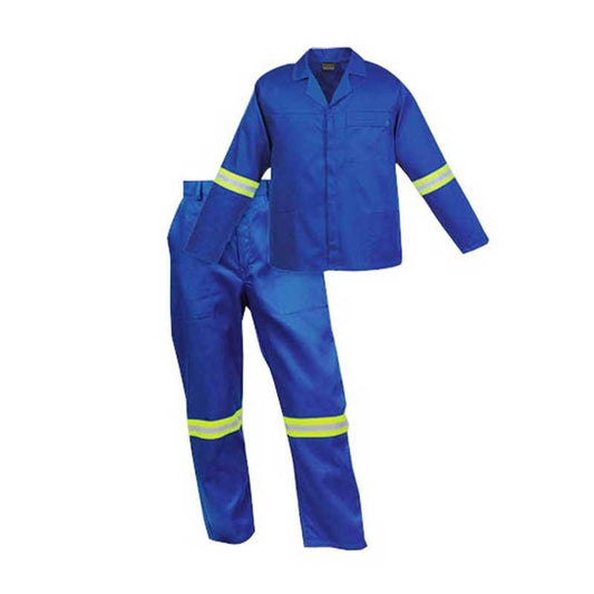 RIGGER Continental Suite 2 Piece Poly Cotton Reflective Tape Royal Blue - Premium Conti Suits from Rigger - Just R 144! Shop now at Securadeal
