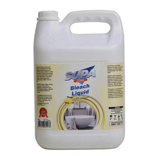SUPA CLEAN Bleach With Lemon 5 Litre - Premium Cleaning Products from Gravitate - Just R 89! Shop now at Securadeal