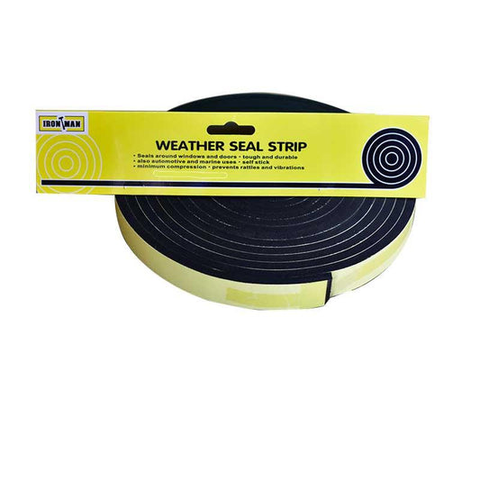 Weather Seal Tape 6mm x 20mm 5 MT Black Foam - Premium Tape from Iron Man - Just R 31! Shop now at Securadeal
