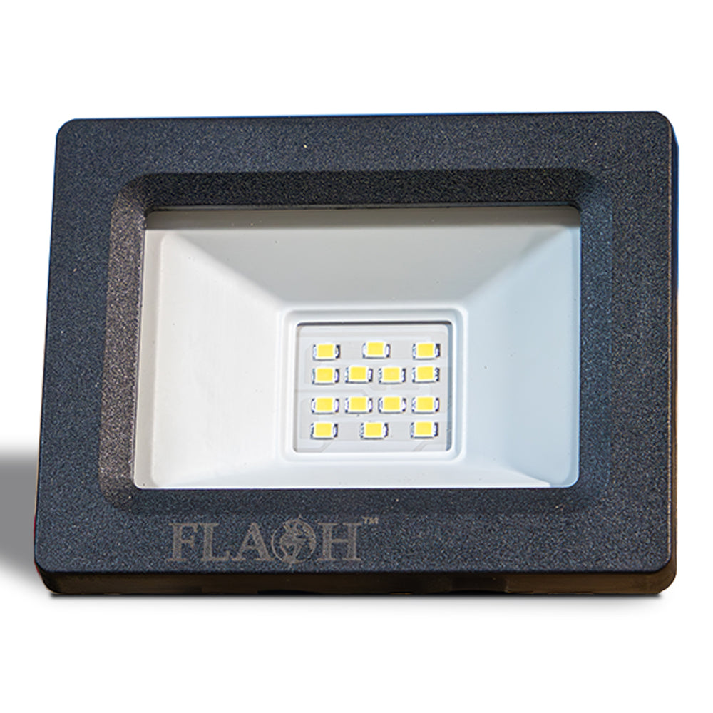 FLASH 10W SMD LED Slim Floodlight Daylight 6000K Black - Premium Light Bulbs from FLASH - Just R 123! Shop now at Securadeal