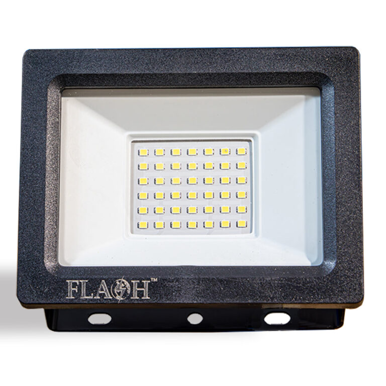 FLASH 30W LED Slim Floodlight Daylight 6000K Black - Premium Light Bulbs from FLASH - Just R 175! Shop now at Securadeal
