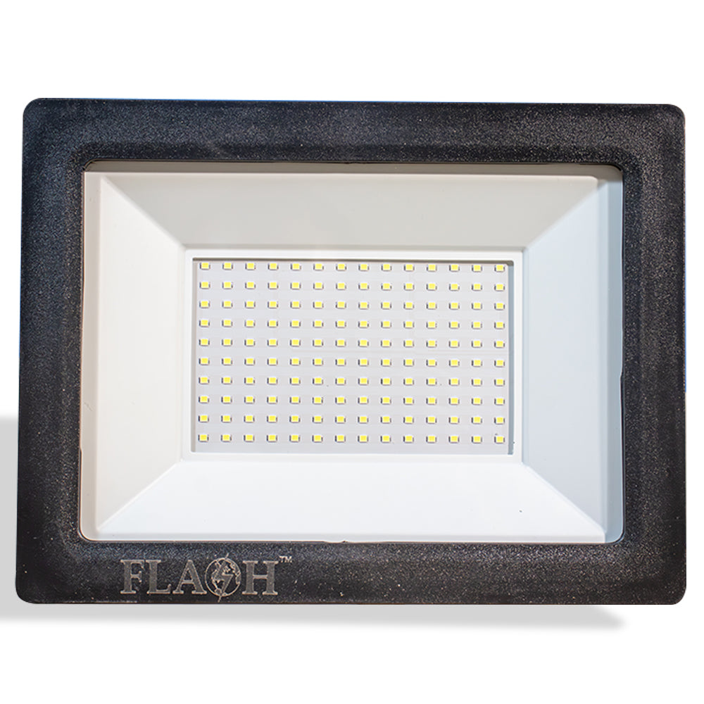 FLASH High Power Slim LED 100W Floodlight Daylight 6000K Matt Black - Premium Light Bulbs from FLASH - Just R 460! Shop now at Securadeal