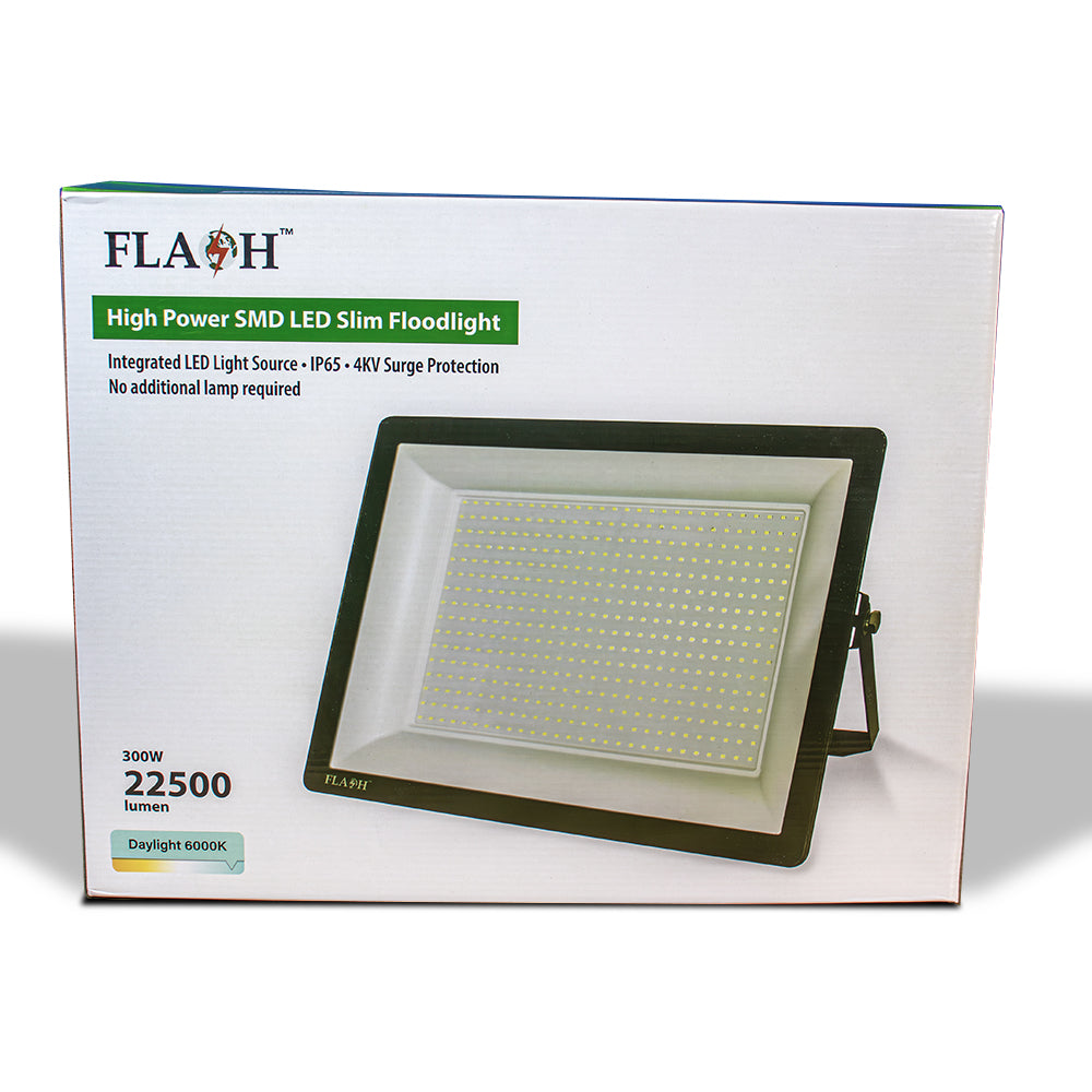 04_91bb6b29-4acd-4402-a98a-a52b2f711514 FLASH High Power Slim LED 300W Floodlight Daylight 6000K Matt Black - Premium Light Bulbs from FLASH - Just R 1540! Shop now at Securadeal