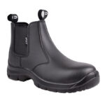 1 | Securadeal Black Chelsea style Ankle Boot with Elastic Side Panels Pull Tabs and Rugged Tread Sole