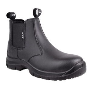 1 | Securadeal Black Chelsea style Ankle Boot with Elastic Side Panels Pull Tabs and Rugged Tread Sole