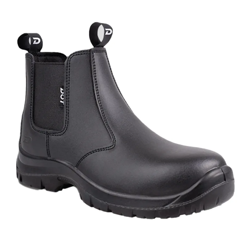 1 | Securadeal Black Chelsea style Ankle Boot with Elastic Side Panels Pull Tabs and Rugged Tread Sole