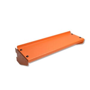 1 | Securadeal Orange Metal Loading Ramp with Side Lips and Mounting Holes on a White Background