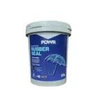 1 | Securadeal Container of Powr Rubber Seal Waterproofing Liquid a 20 liter Bucket with a Blue Label and Umbrella Graphic for Weatherproofing Surfaces