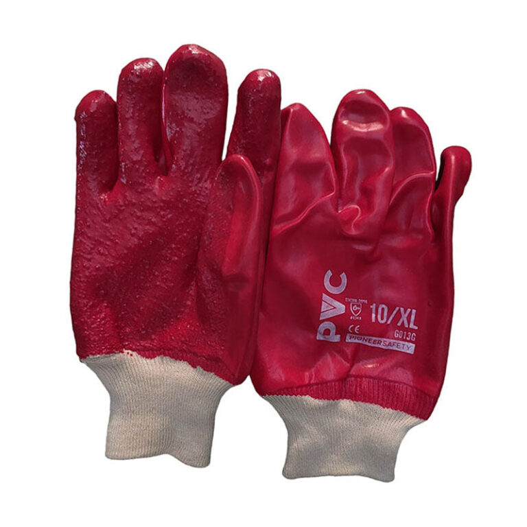 PIONEER SAFETY Gloves PVC Coat Red Extra Heavy Duty Terry Palm Rough Knit Wrist Large - Premium Gloves from Pioneer - Just R 39! Shop now at Securadeal