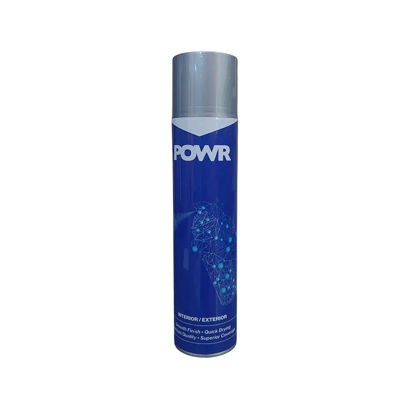 Powr Spray Paint Std 300ml Tin Grey Silver   Premium Paint  Decorating from Powr