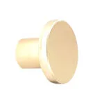 Roco Flat Button Drawer Knob Brushed Brass 30mm   Premium Drawer Knobs from Roco