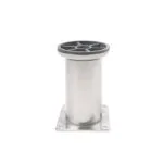 1_4190256a-a334-4a06-97d7-adb0c660711e | Securadeal Roco Adjustable Round Table Leg Silver 100mm X 50mm Premium Home Accessories from Roco