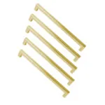 Roco Cupboard Handle Bar Hollow Square Brushed Brass 128mm  5 Pack    Premium Handles from Roco
