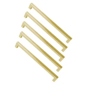 ROCO Cupboard Handle Bar Hollow Square Brushed Brass 128mm ( 5 Pack ) - Premium Hardware from ROCO - Just R 290! Shop now at Securadeal